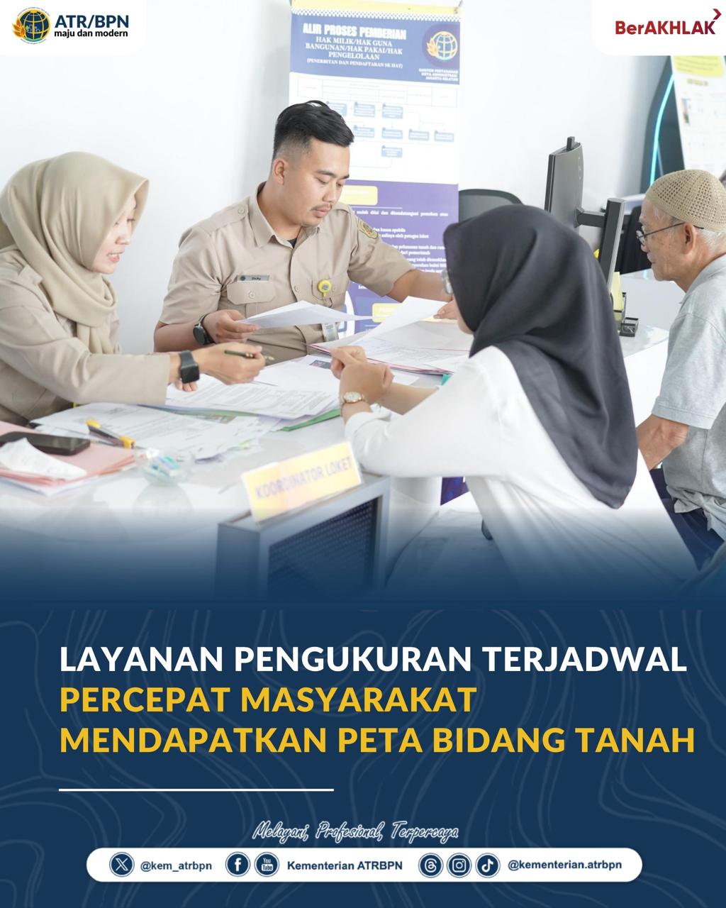 Layanan Pengukuran Terjadwal Percepat Masyarakat Mendapatkan Peta Bidang Tanah