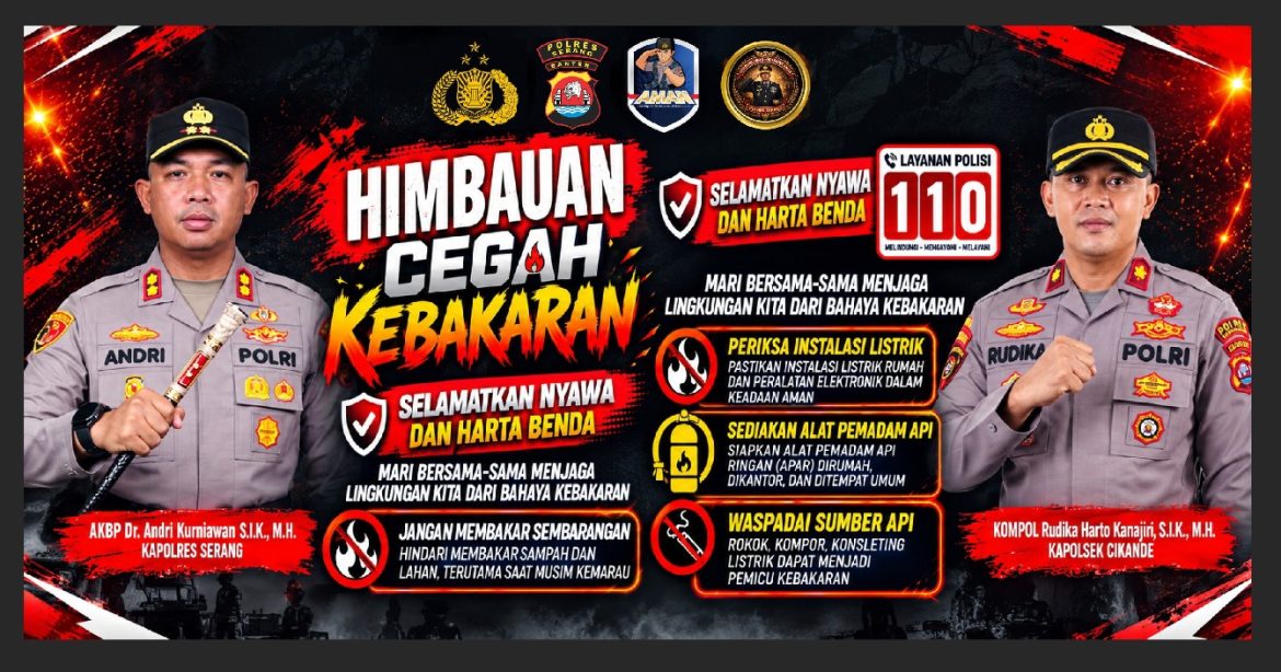 Polsek Cikande Polres Serang Ingatkan Masyarakat Waspada Kebakaran Saat Musim Kemarau