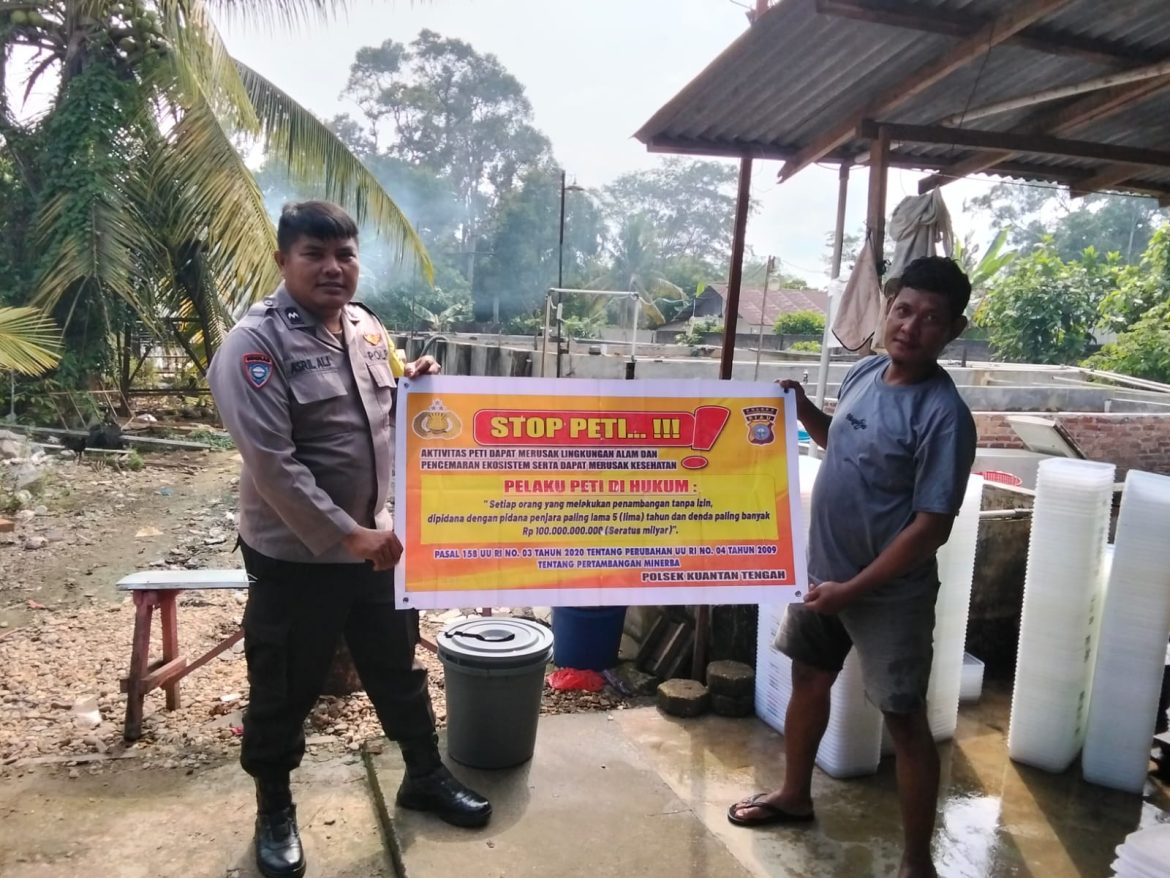 Polres Kuansing Gencarkan Sosialisasi Larangan PETI di Sejumlah Wilayah