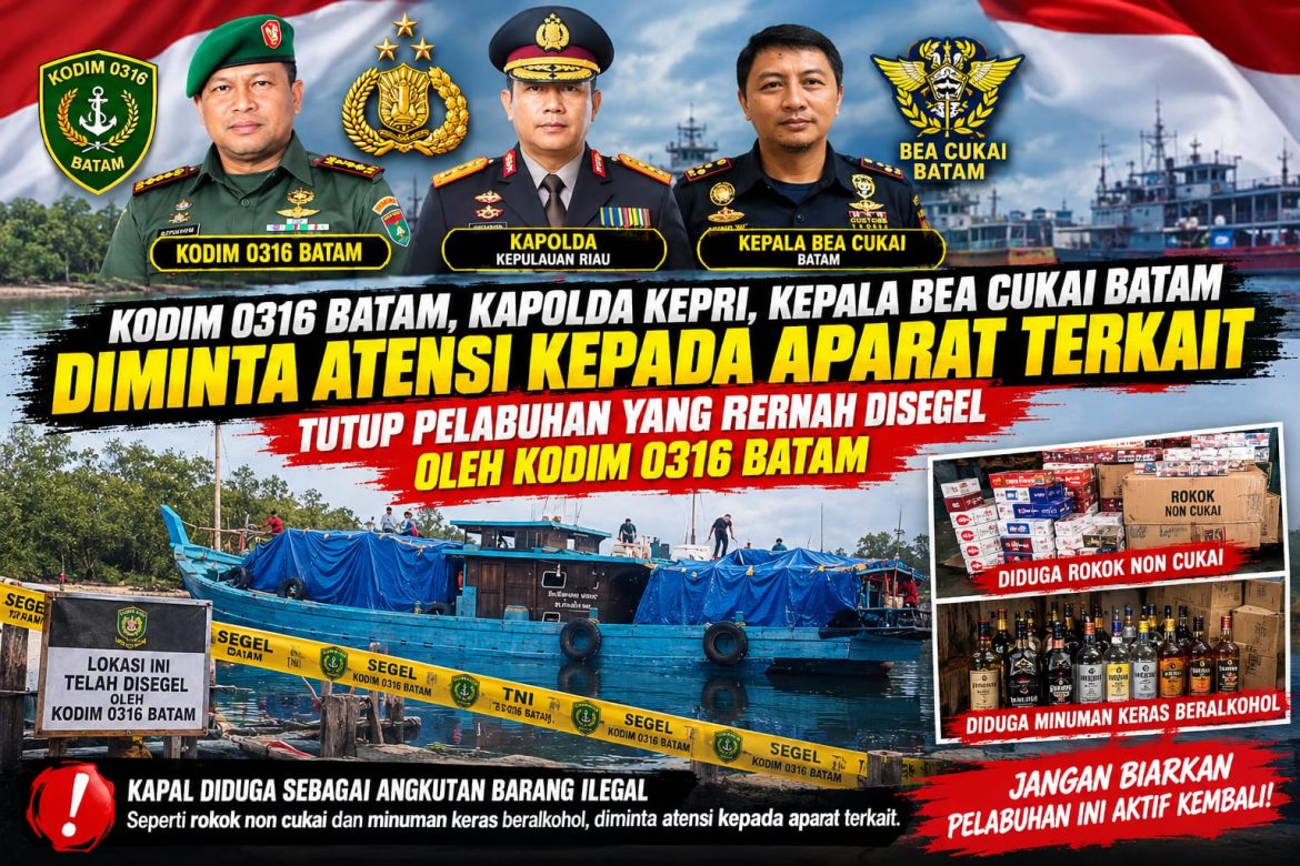 Dugaan Bea Cukai Batam Membiarkan Mafia, Pelabuhan Yang Disegel Tim Intel Kodim 0316 Kembali Beroperasi, Kirim Rokok Dan Miras Ilegal Tanpa Cukai 