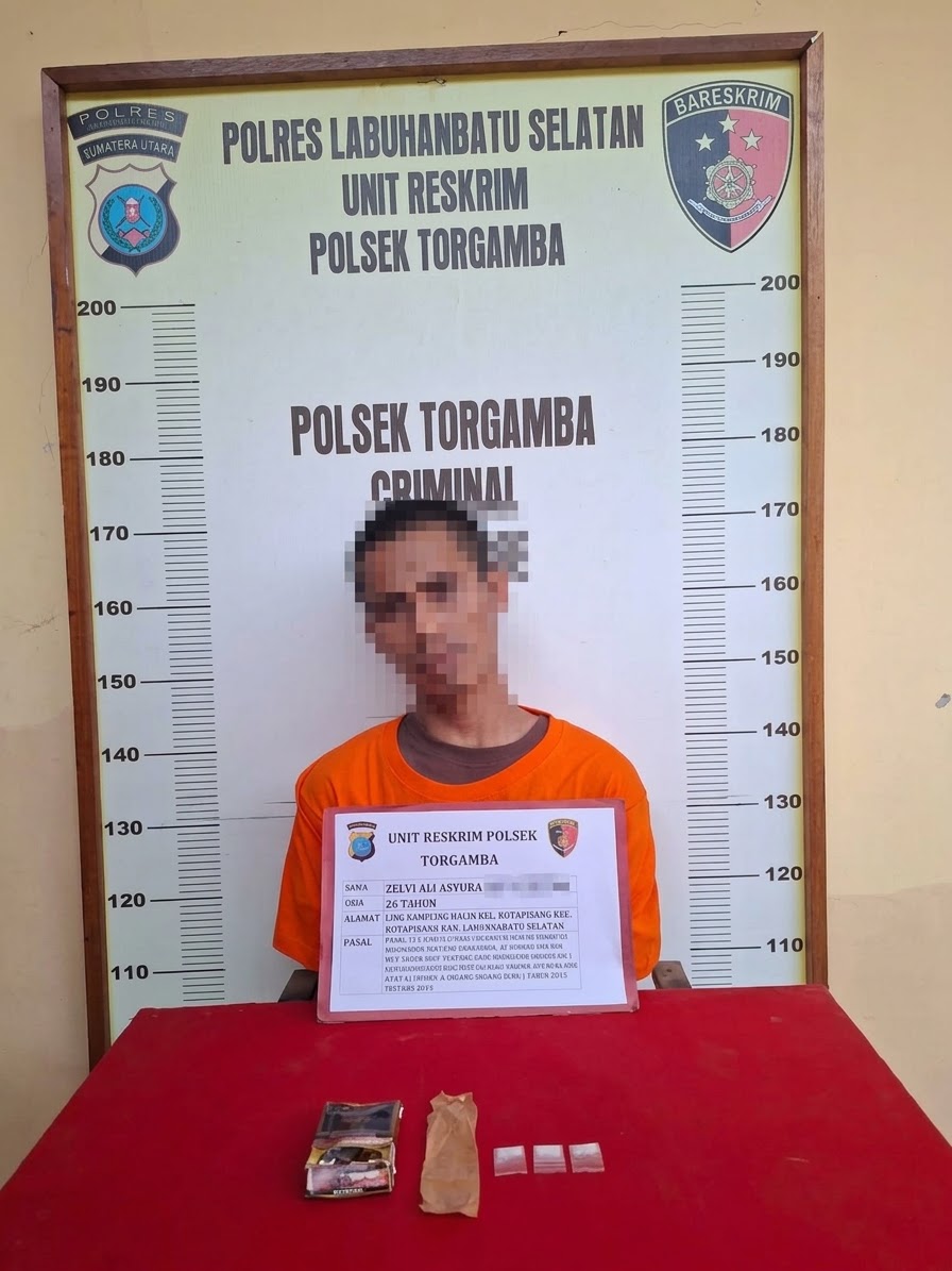 Gerebek Bangunan Kosong di Asam Jawa, Polsek Torgamba Bekuk Seorang Mahasiswa Terkait Sabu