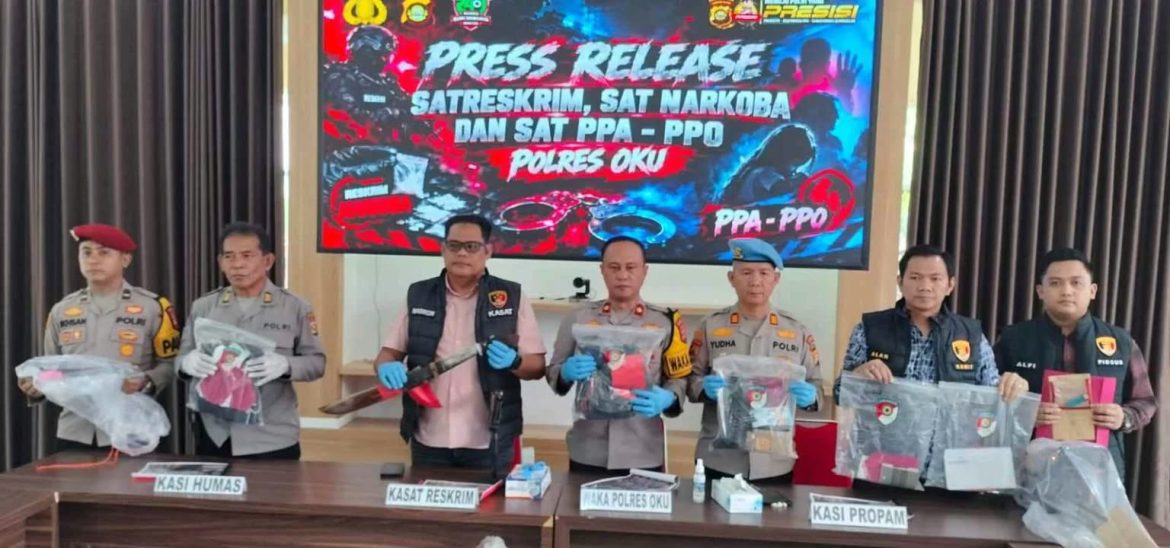 Polres OKU Ungkap Sejumlah Kasus Kriminal, dari Pembunuhan hingga Kejahatan terhadap Anak
