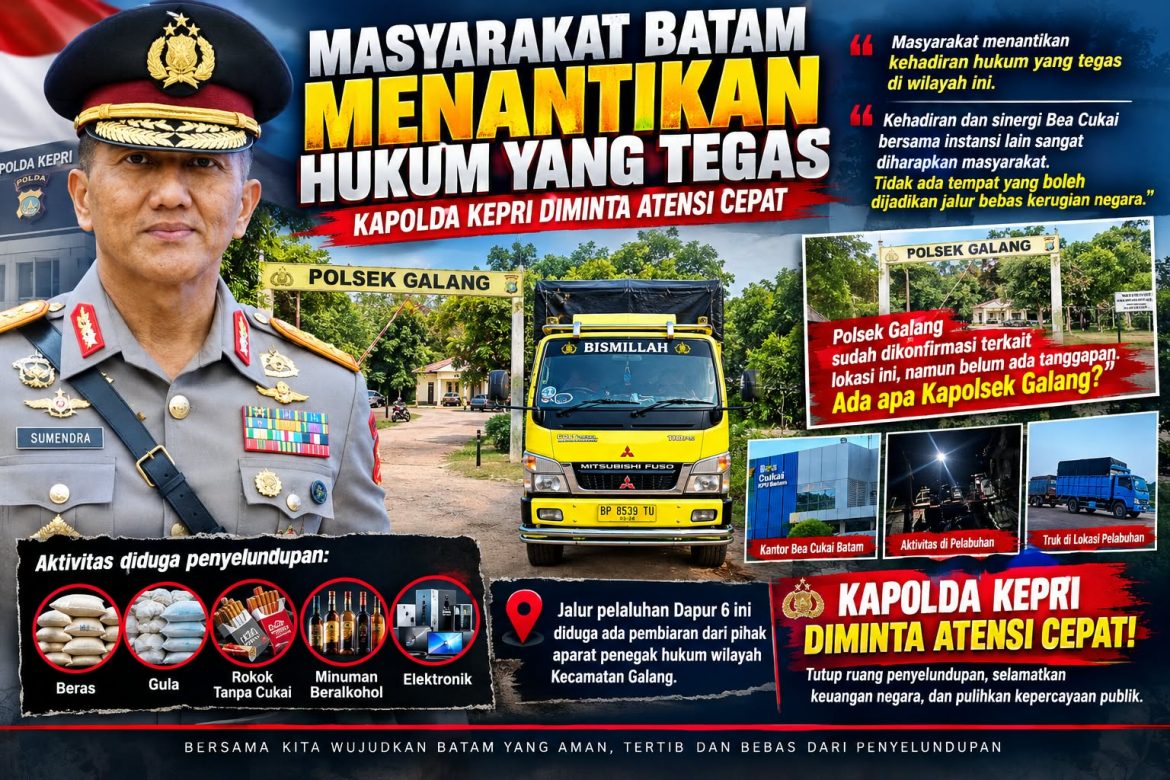 Lapor Kapolda Irjen Pol. Suhendri….!!Bea Cukai Awasi Dapur 6, Mengapa Kapolsek Galang Hingga Kapolres Karimun Belum Menjawab??
