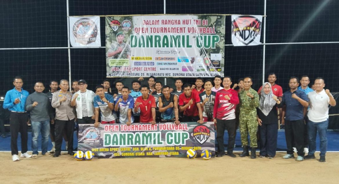 Turnamen Bola Voli Danramil Cup 2026 Warnai Kemeriahan HUT TNI ke-81 di Lampung Utara!