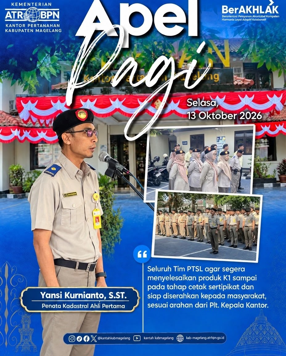 Apel Pagi Rutin Kantor Pertanahan Kabupaten Magelang
