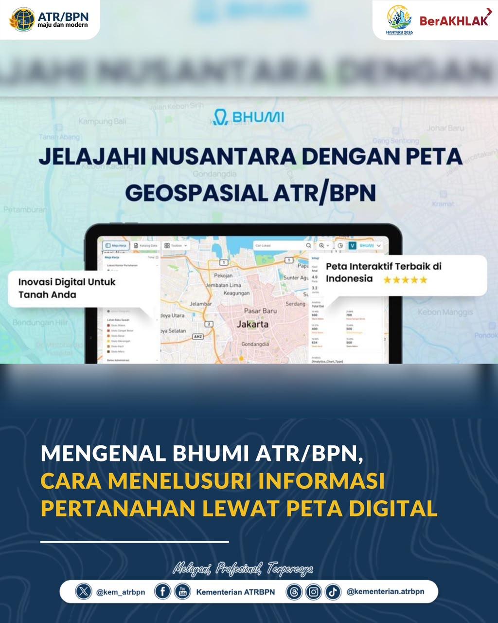 Mengenal Bhumi ATR/BPN, Cara Menelusuri Informasi Pertanahan Lewat Peta Digital