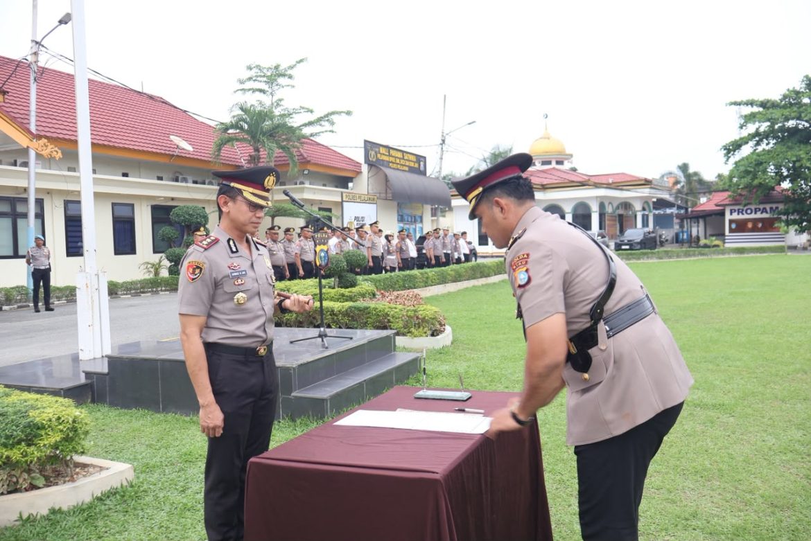 Kapolres Pelalawan Resmi Lantik AKP Zulhendra Jadi Kapolsek Pangkalan Kerinci