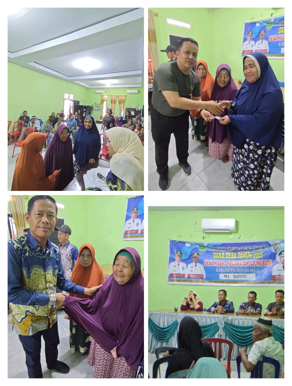 Penyerahan Bantuan Langsung Tunai Desa Ngaso Untuk Bulan Mei Sampai Agustus 2025 