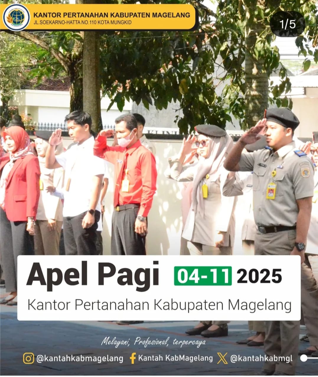 Apel Pagi Pegawai Kantor Pertanahan Kab. Magelang