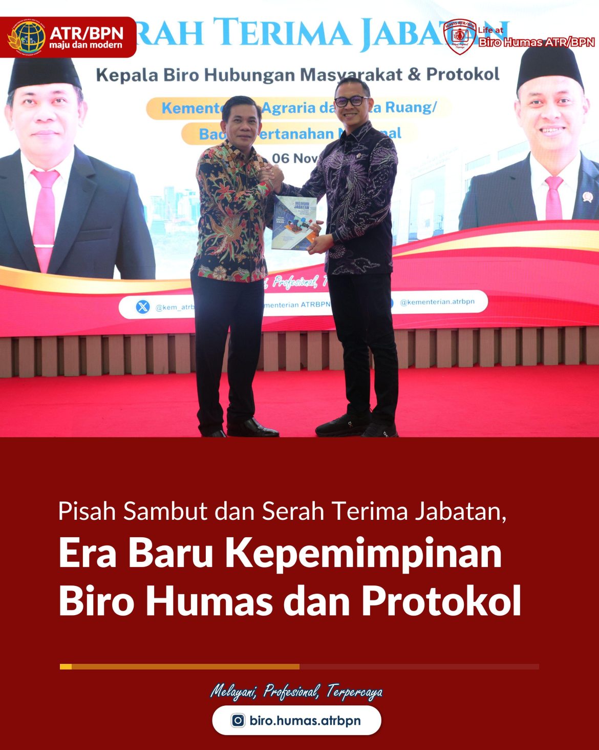 Pisah Sambut dan Serah Terima Jabatan, Era Baru Kepemimpinan Biro Humas dan Protokol