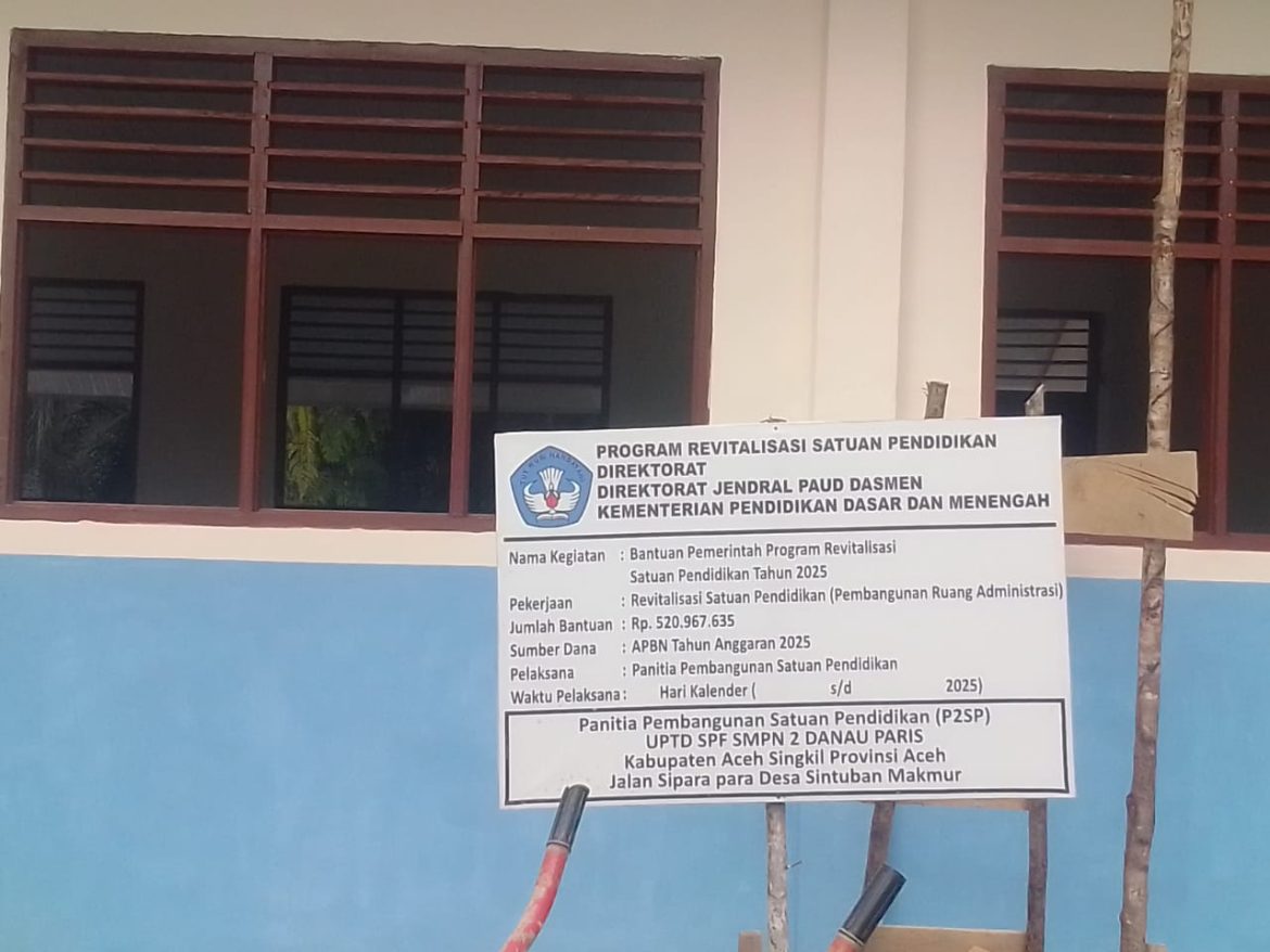 Pembangunan Sekolah UPTD SPF SMP Negeri 2 Danou Paris Status Di Lahan HGU Jadi Sorotan Publik 