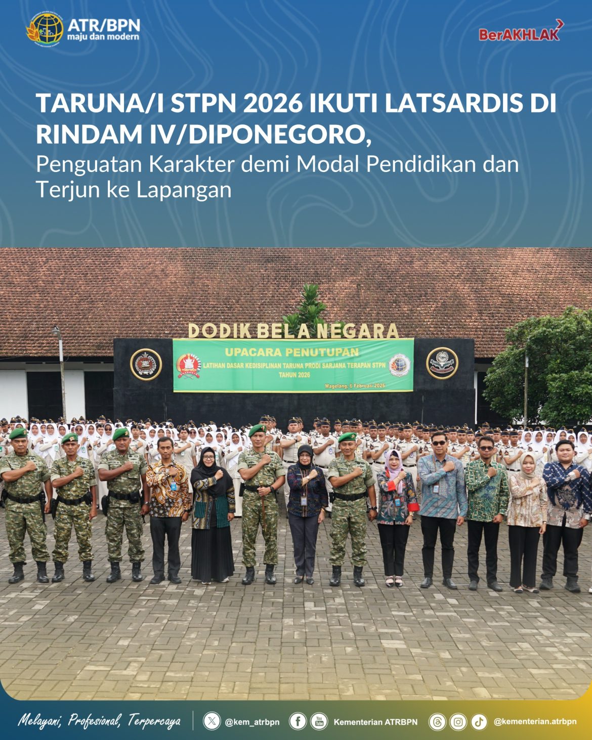 Taruna/i STPN 2026 Ikuti Latsardis di Rindam IV/Diponegoro, Penguatan Karakter demi Modal Pendidikan dan Terjun ke Lapangan