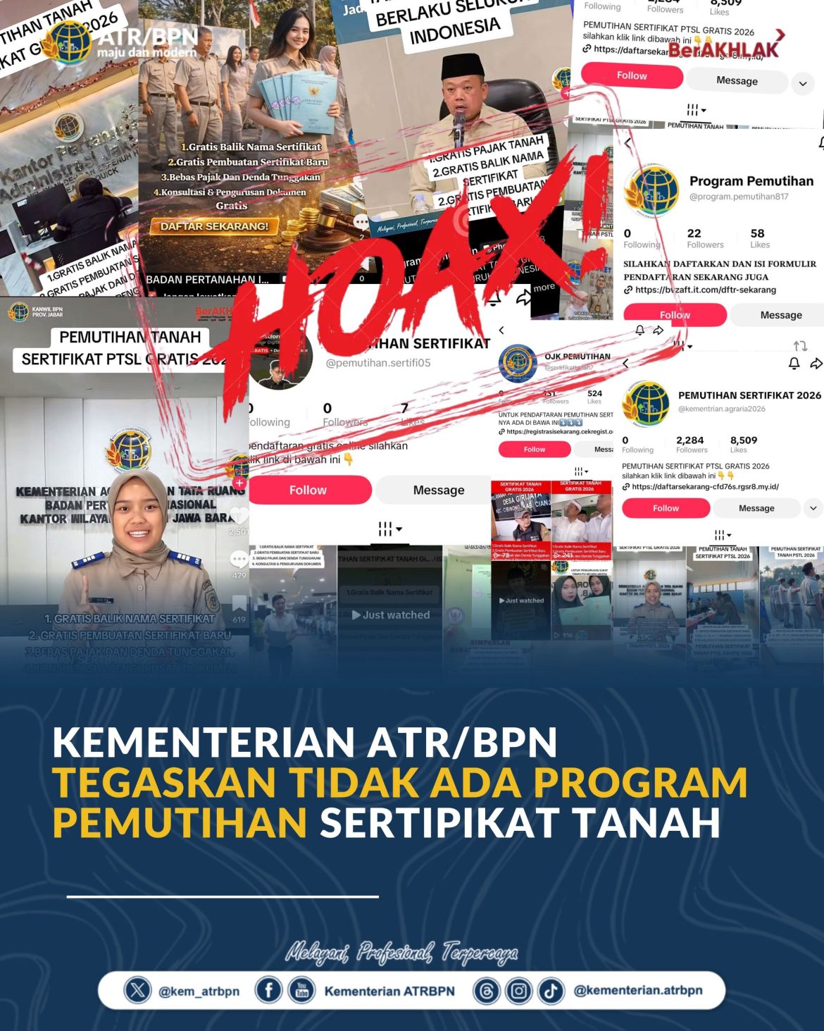 Kementerian ATR/BPN Tegaskan Tidak Ada Program Pemutihan Sertipikat Tanah