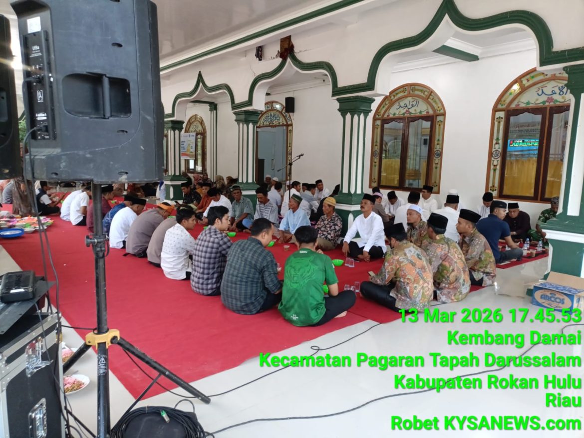 Momentum safari Ramadhan Penuh Keberkahan Berbagi Bersama Pemkab Rohul di Mesjid Al-FALAH Desa Kembang Damai 