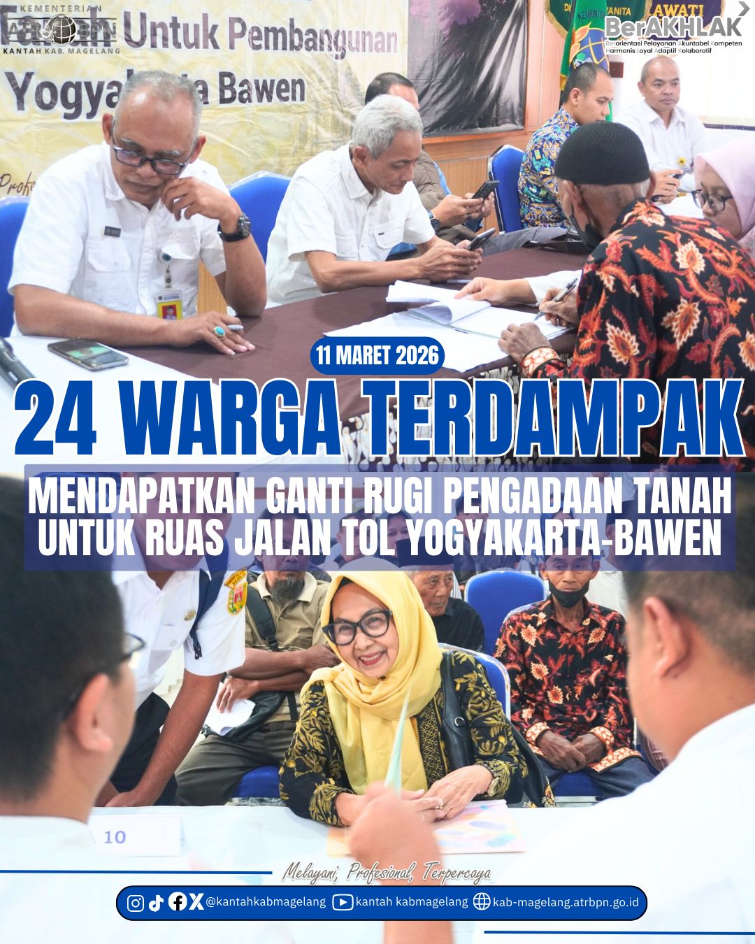 Pemberian Ganti Rugi Pembangunan Ruas Tol Yogya – Bawen