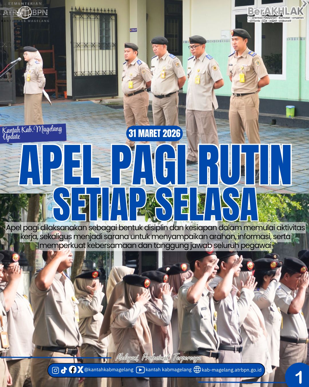 Apel Pagi Rutin Kantah Kab. Magelang