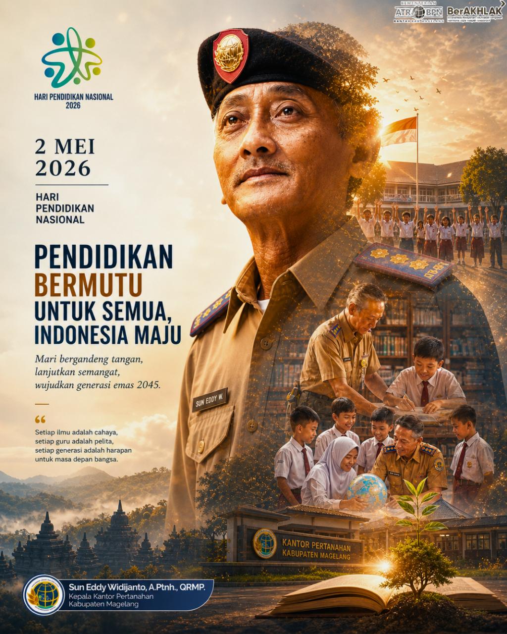 Kantah Kabupaten Magelang Mengucapkan Selamat Hari Pendidikan Nasional 2026