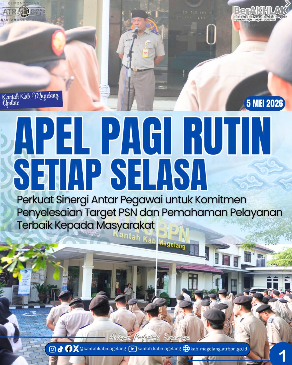 Apel Pagi Rutin Kantor Pertanahan Kabupaten Magelang