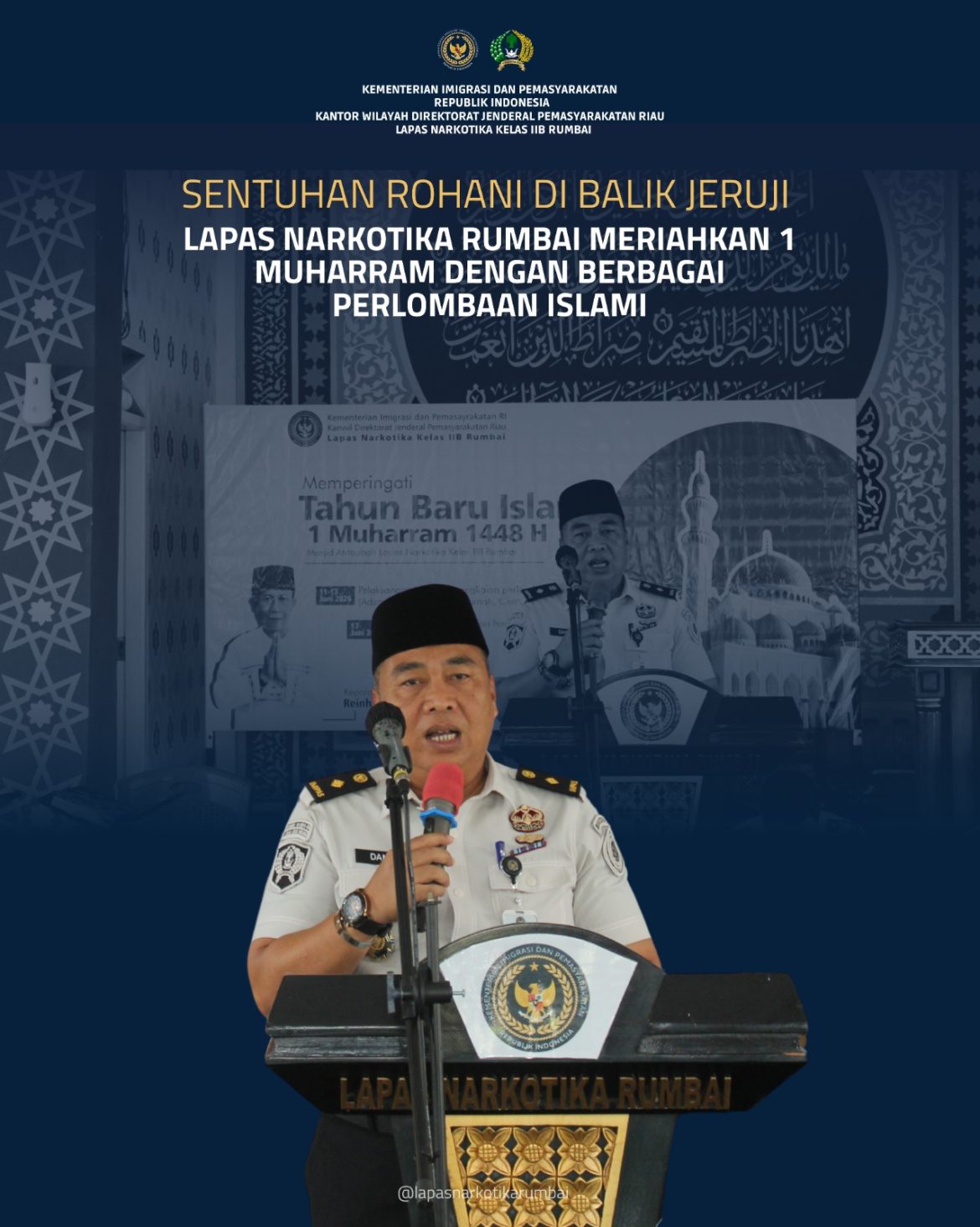 Semarak Tahun Baru Islam 1448.H Lapas Narkotika Rumbai Gelar Lomba Adzan dan Imam Sholat Bagi Warga Binaan
