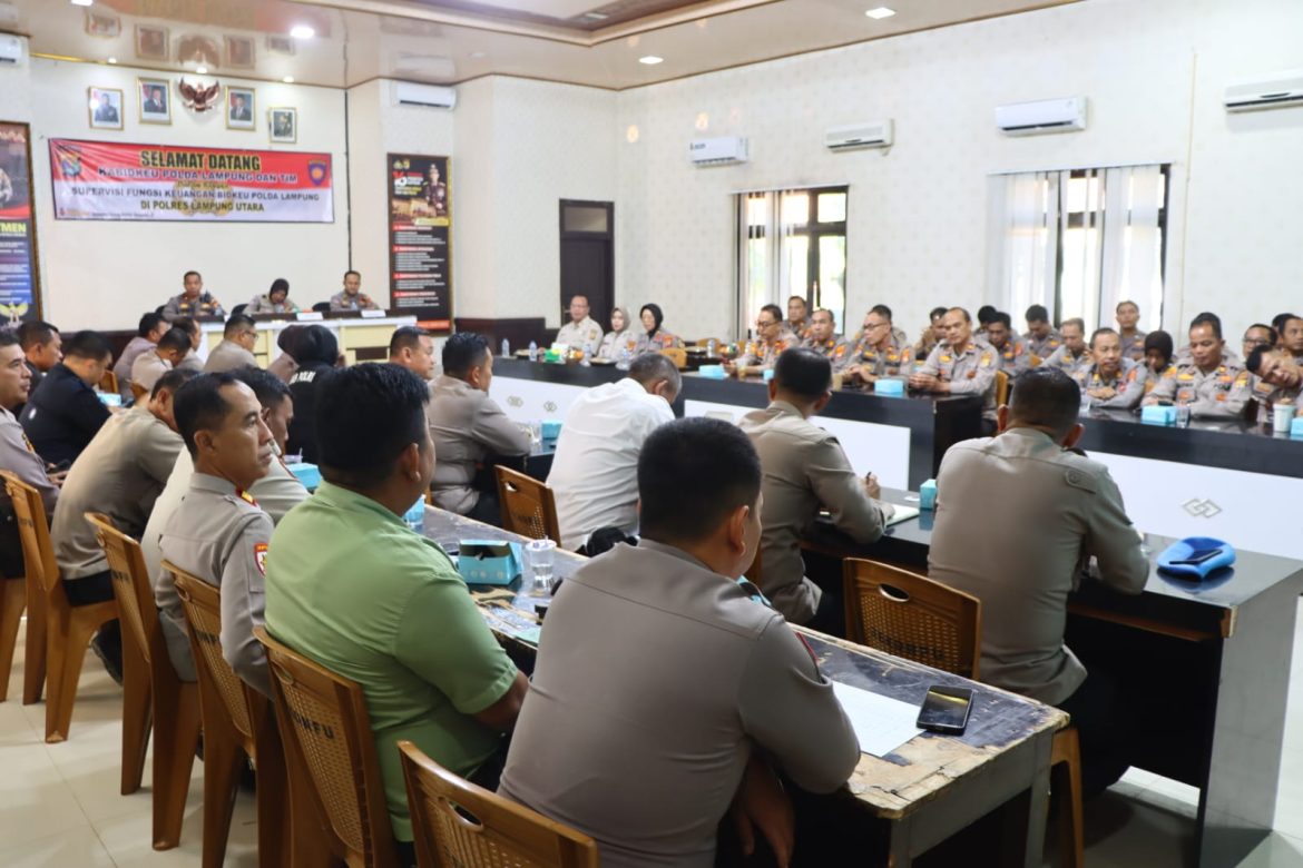 Polres Lampung Utara Terima Supervisi Fungsi Keuangan Bidkeu Polda Lampung