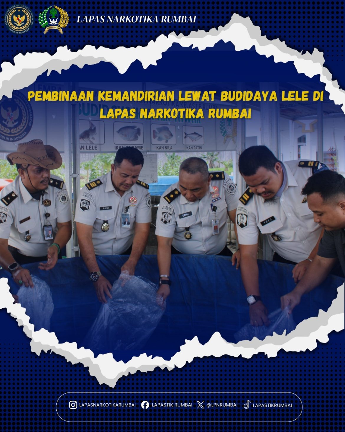 Budidaya Lele Jadi Sarana Pembinaan Produktif Warga Binaan Lapas Narkotika Rumbai