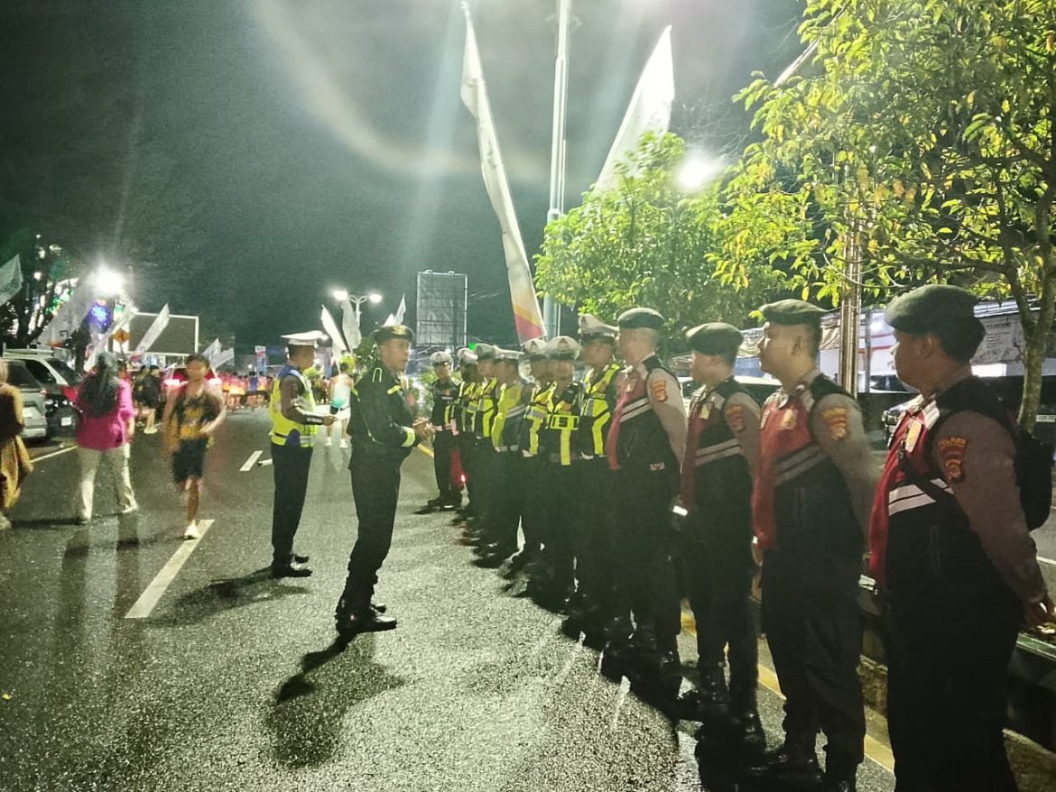 Polres Lampung Utara Kerahkan 40 Personel Amankan Night Run HUT Kabupaten Lampung Utara ke-80