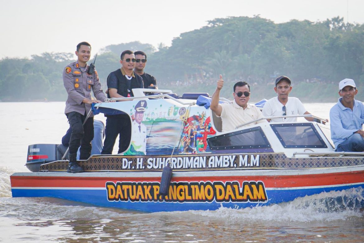 Kapolres Kuansing Hadiri Final Festival Pacu Jalur Event Kebudayaan Rayon I Kecamatan Inuman Tahun 2026