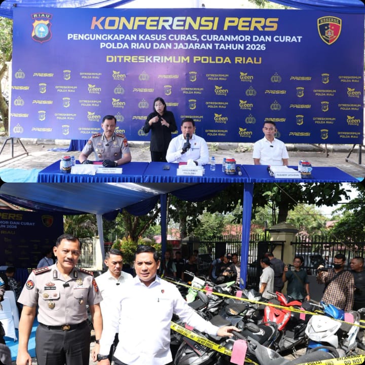 Polda Riau Bongkar Begal Sadis dan Sindikat Curanmor, 18 Kendaraan Hasil Kejahatan Diamankan