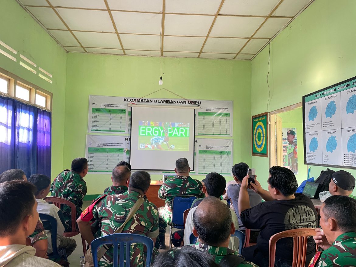 KODIM 0427/Way Kanan Gelar Nonton Bareng Piala Dunia 2026, Perkuat Kemanunggalan TNI dan Masyarakat