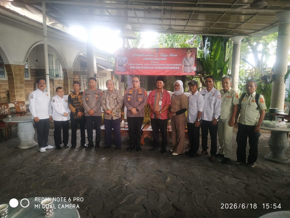 Tatap Muka Kapolresta Pangkalpinang Bersama Tokoh Masyarakat, Tokoh Agama, Tokoh Adat, Tokoh Pemuda dan Ormas Serta Ojek Online, Dalam Rangka Memelihara di Wilayah Hukum Polresta Pangkalpinang Tahun 2026