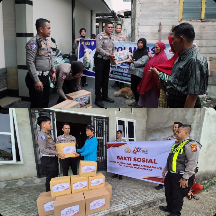 Polda Riau Salurkan 2.312 Paket Bansos, Bedah Rumah hingga Air Bersih Warnai HUT Bhayangkara ke-80