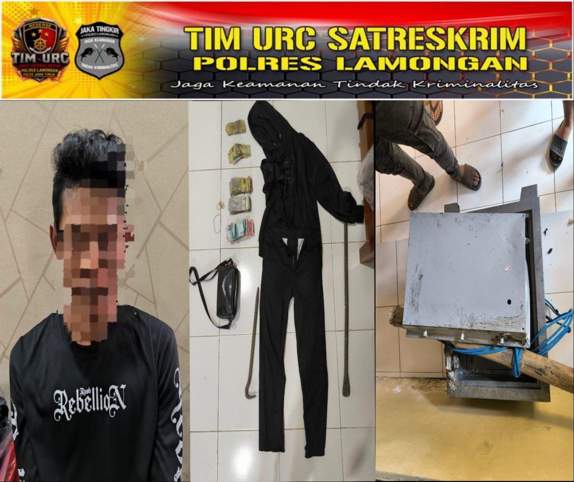 Brankas Sekolah Dibobol, Tim URC Jaka Tingkir Polres Lamongan Ringkus Pelaku dalam Hitungan Jam