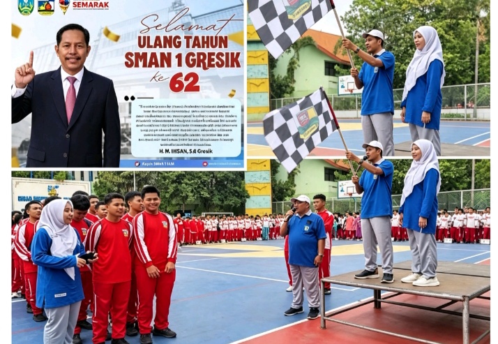 Semarak HUT Ke-62 SMAN 1 Gresik: Gelar Jalan Sehat, Edukatif dan Tebar Ratusan Doorprize