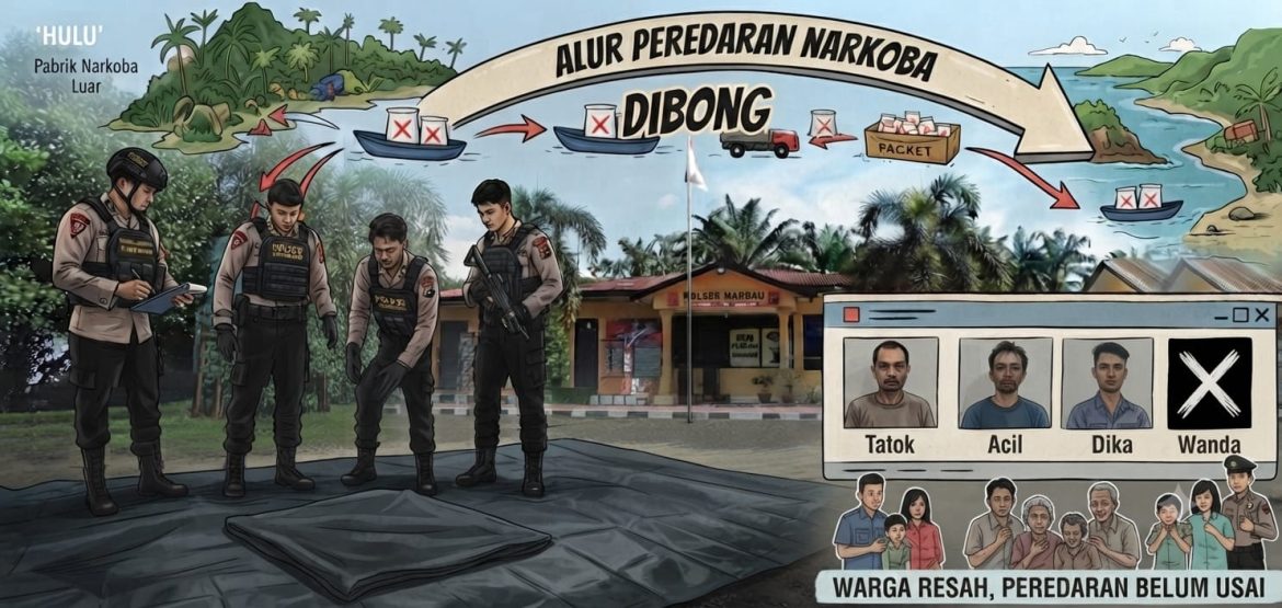 Tatok Diduga Kendalikan Jaringan Sabu Lintas Wilayah di Marbau, Warga Desak Polsek dan Polres Labuhanbatu Bertindak Tegas