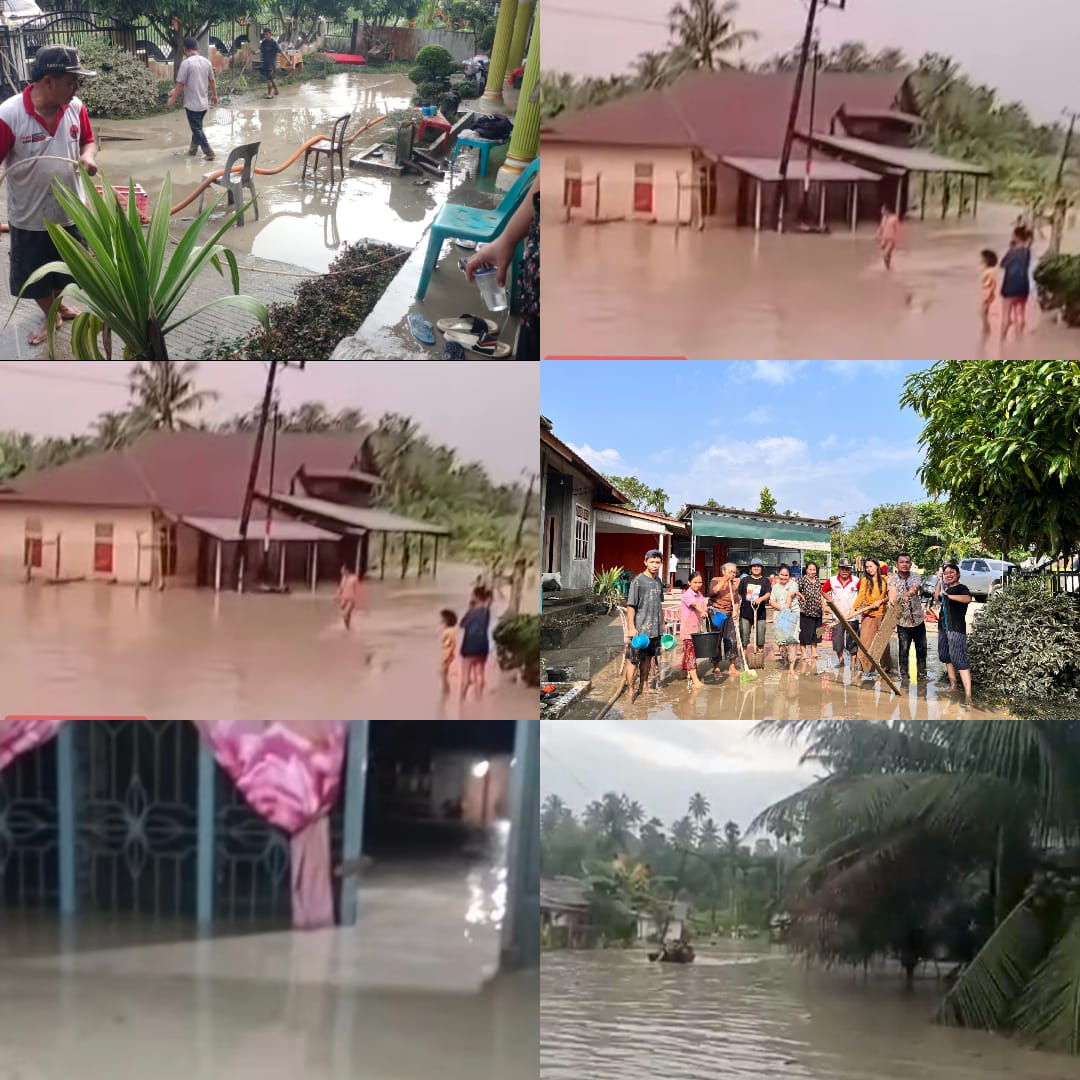 Banjir Besar Melanda Kecamatan Lahomi Onowaembo, Nias Barat Sumatera Utara Ratusan Rumah Terendam, Perabot Dan Isi Rumah Rusak