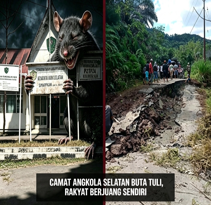 Camat Angkola Selatan Dinilai Buta Tuli! Warga Mosa-Gunung Baringin Gotong Royong Perbaiki Jalan, Pemerintah Diam Saja