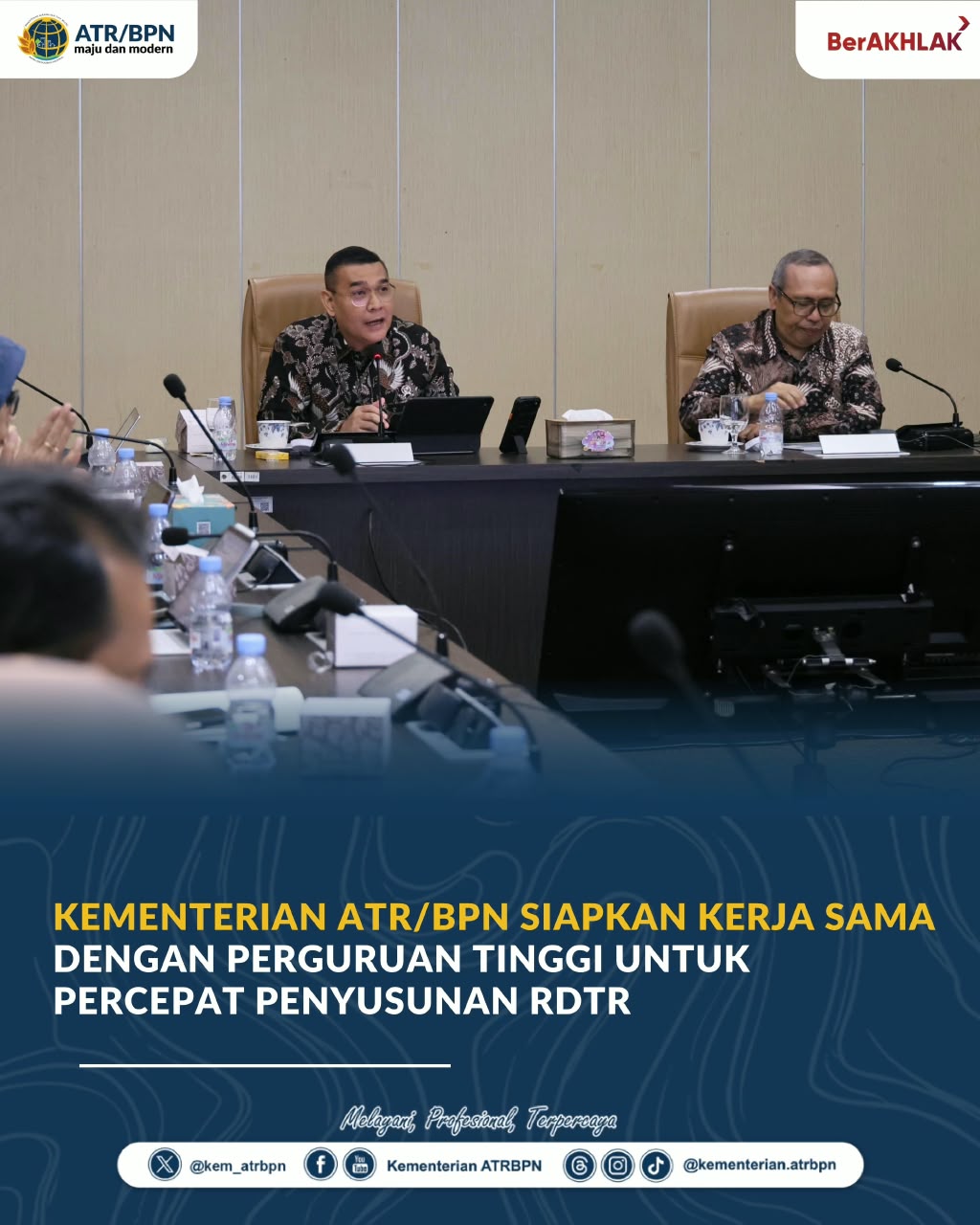 Kementerian ATR/BPN Siapkan Kerja Sama dengan Perguruan Tinggi untuk Percepat Penyusunan RDTR