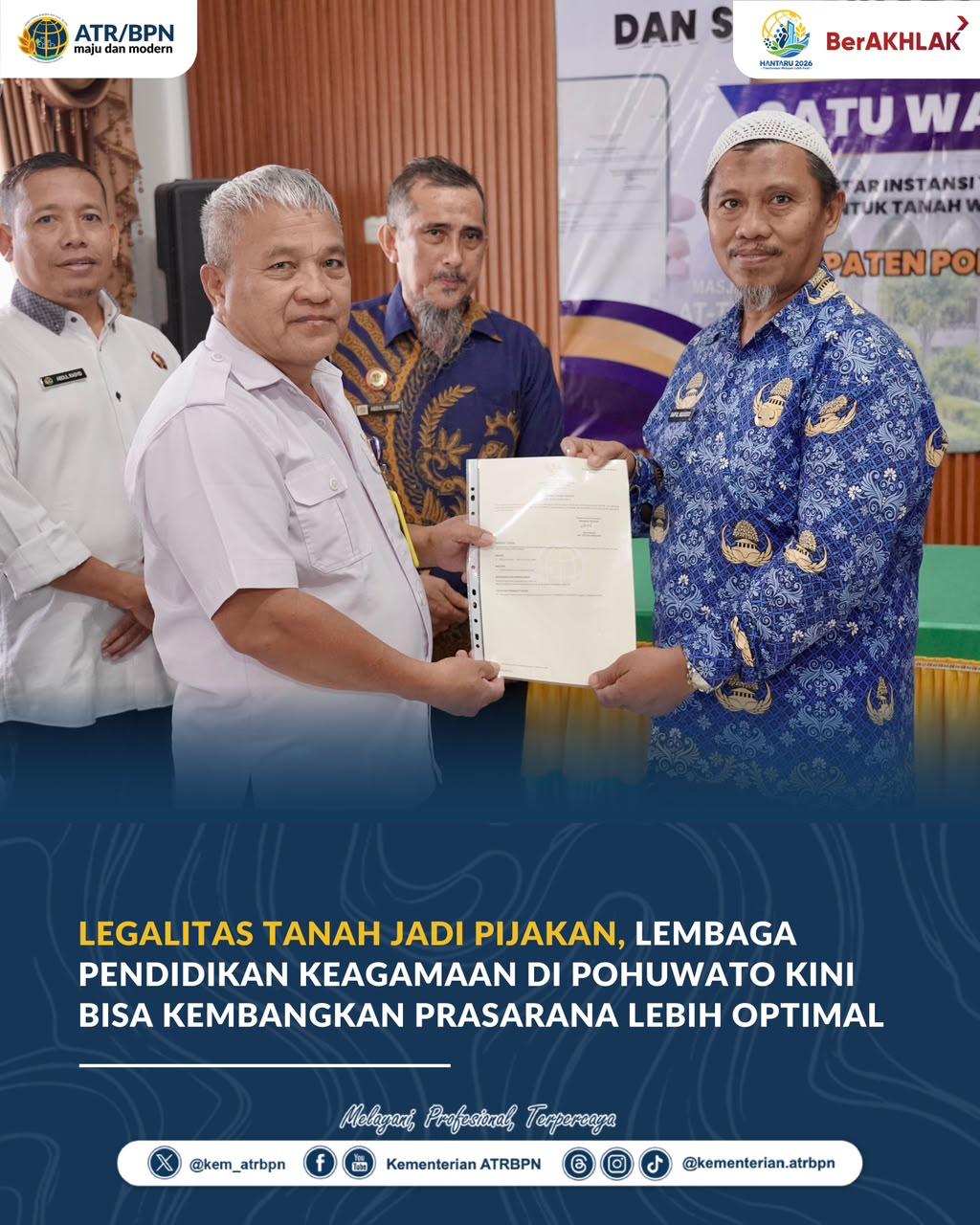 Legalitas Tanah Jadi Pijakan, Lembaga Pendidikan Keagamaan di Pohuwato Kini Bisa Kembangkan Prasarana Lebih Optimal